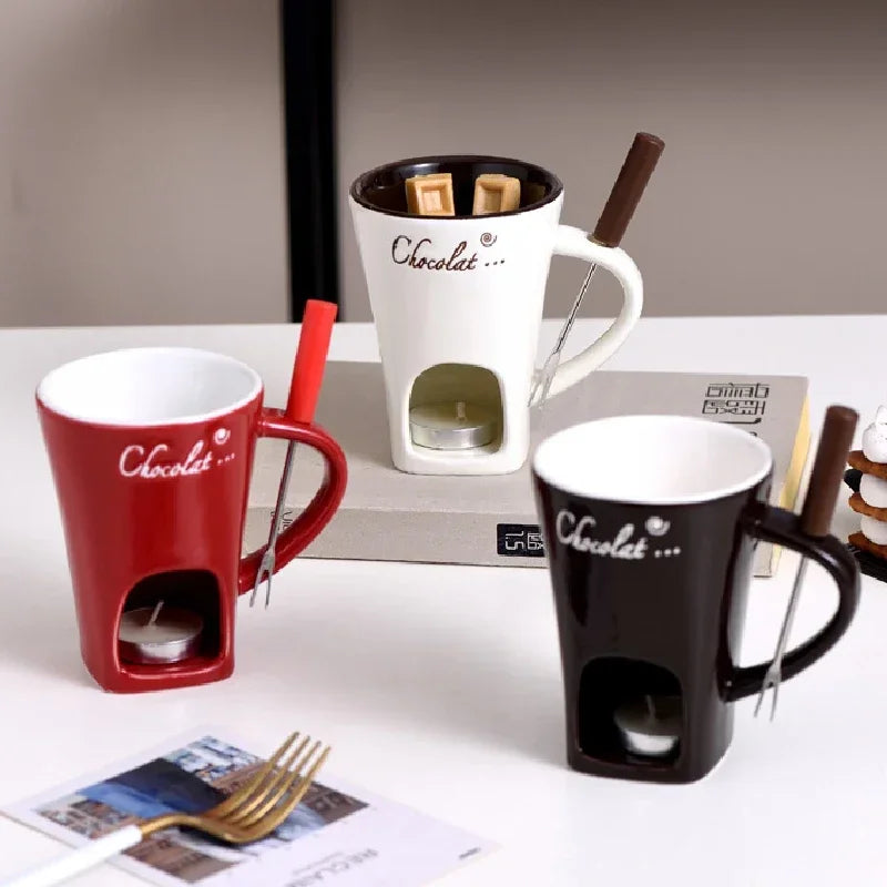 Kubki do mini fondue w trzech kolorach