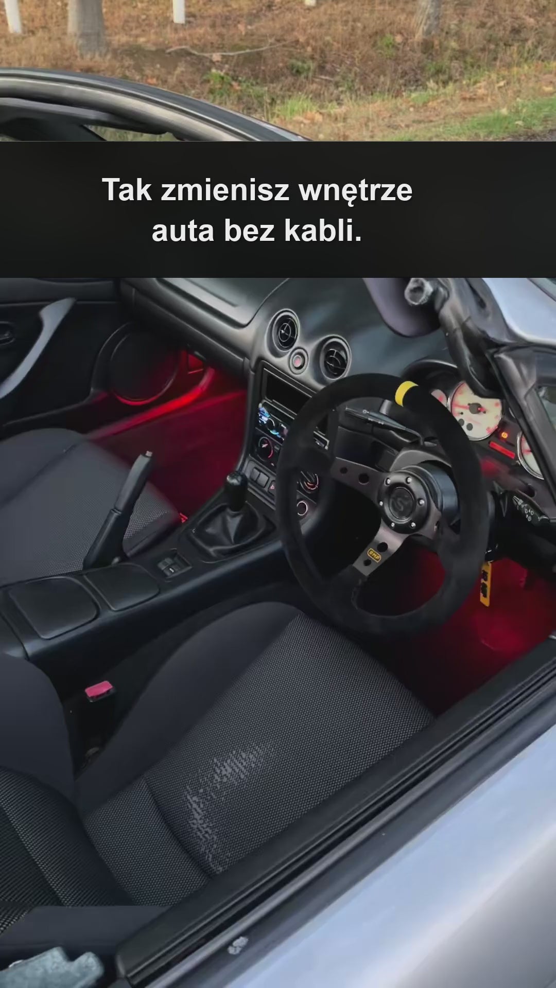 Lampki LED we wnętrzu auta